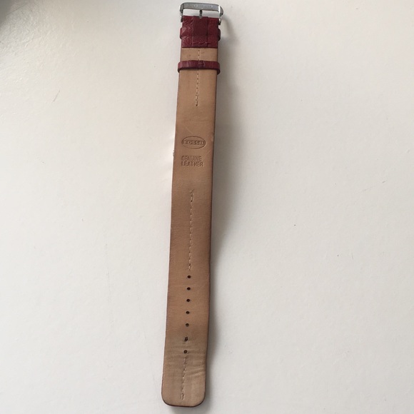 Fossil Red Strap Statement Watch with Crystals - Picture 12 of 15